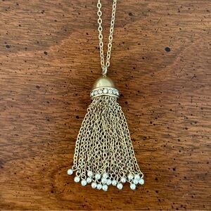 J.Crew | Tassel Pearl Pendant | 32” Adjustable